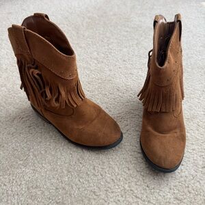 Cat & Jack Brown Fringe Ankle Boots